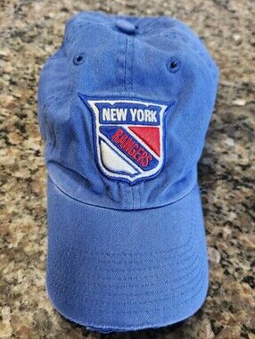 Blue NY Rangers Vintage Hockey Baseball Cap